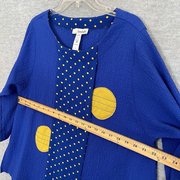 Moonlight Y&S Lagenlook Top Size S Funky Artsy Asymmetrical Oversized Boxy Tunic - Picture 7 of 10